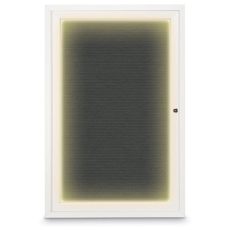 United Visual Products Hinge-less Radius Corkboard, 11"x13-1/2", Black Alum Frame/Cloud UVEB1113R-BLACK-CLOUD